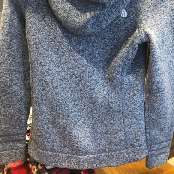 Great condition Women’s North Face hooded jacket size xs light blue speckled - Picture 16 of 17